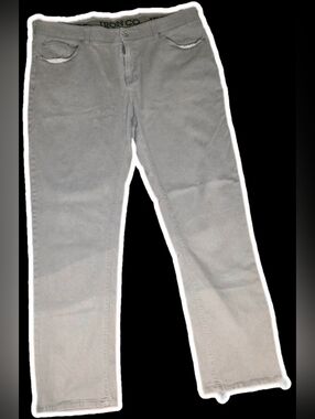 Gray Straight-Leg Jeans